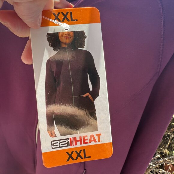 32 Degree Heat Purple Zip Front Jacket Athletic Wear Women's XXL NWT - Picture 6 of 14